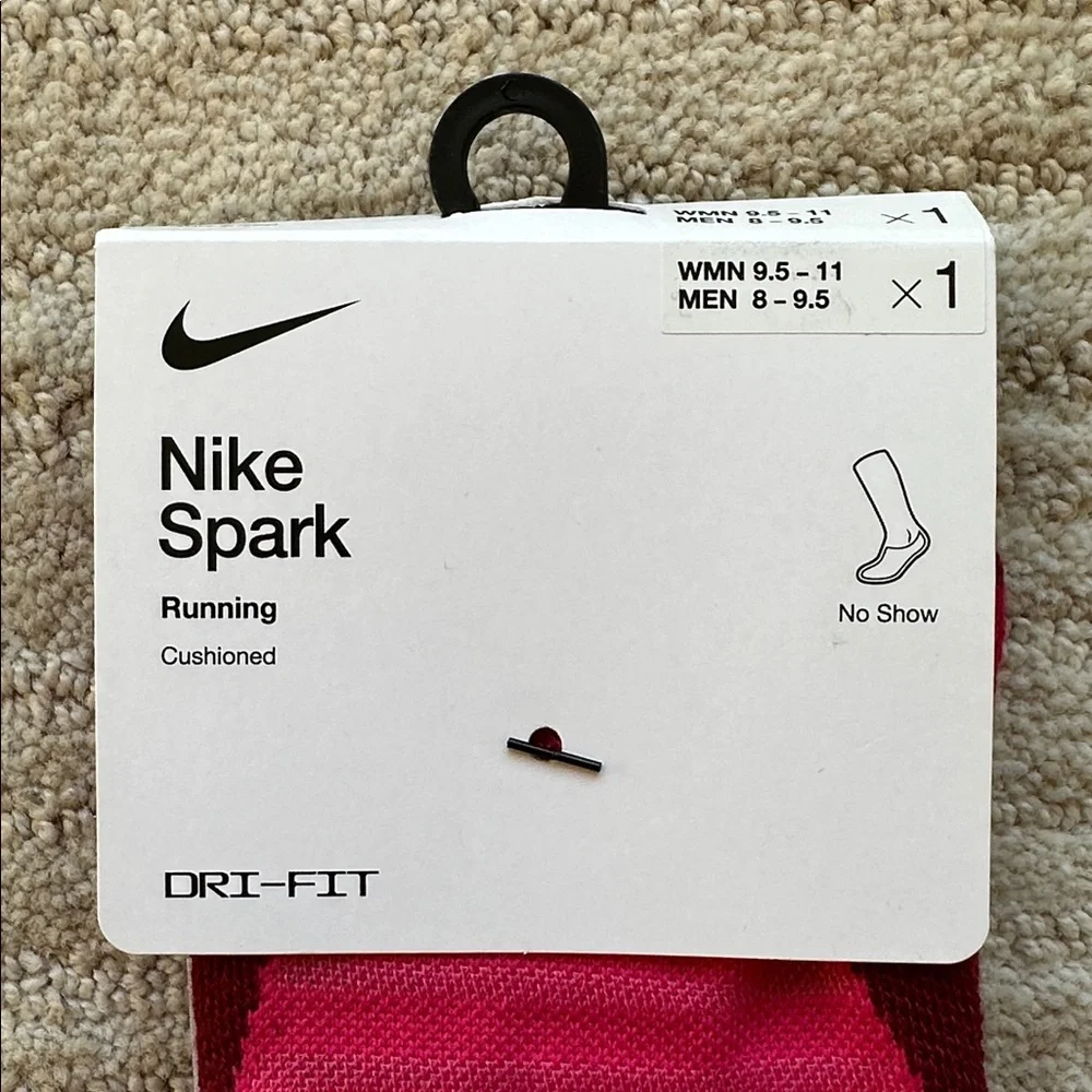 NWT 2 Pairs of Nike Spark Cushioned No-Show Running Socks Women 9.5-11 Men 8-9.5